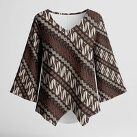 Yogyakarta Parang Batik Motifs Kimono Sleeve Blouse Indonesian Traditional Pattern