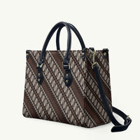 Yogyakarta Parang Batik Motifs Leather Bag Indonesian Traditional Pattern