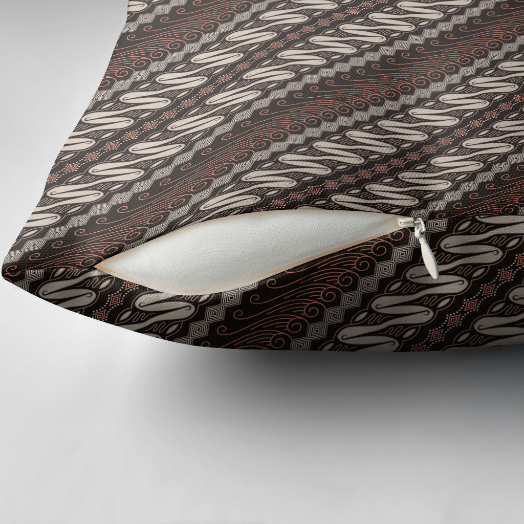 Yogyakarta Parang Batik Motifs Pillow Cover Indonesian Traditional Pattern
