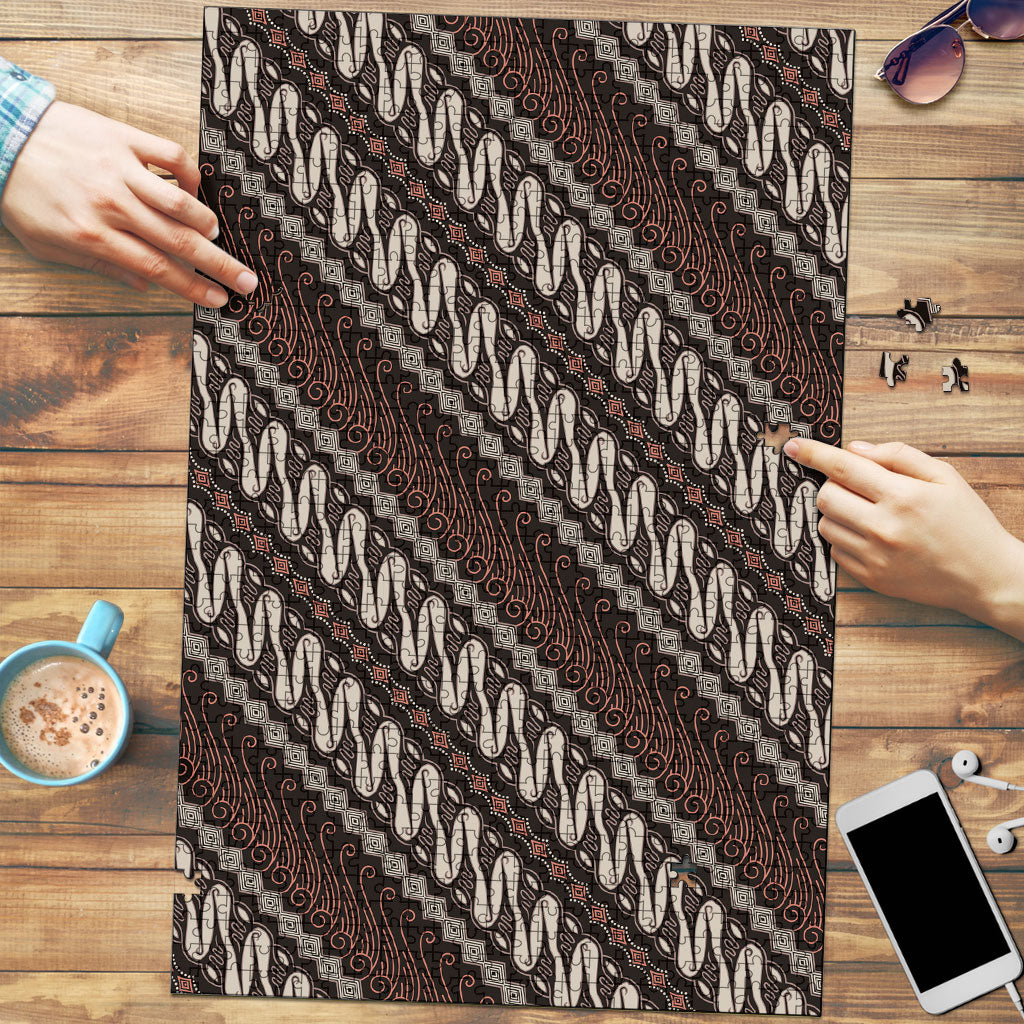 Yogyakarta Parang Batik Motifs Puzzle Indonesian Traditional Pattern