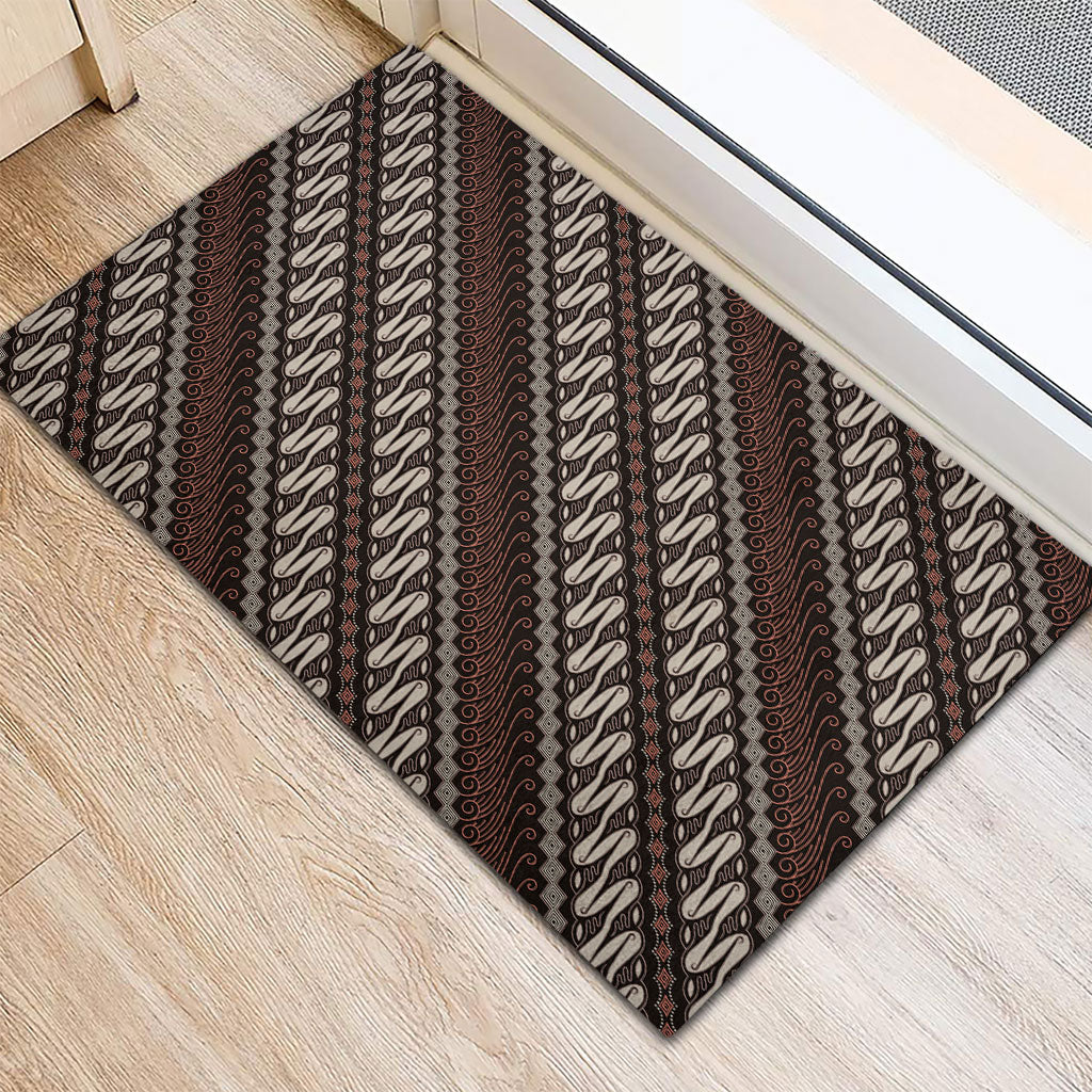 Yogyakarta Parang Batik Motifs Rubber Doormat Indonesian Traditional Pattern