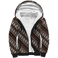 Yogyakarta Parang Batik Motifs Sherpa Hoodie Indonesian Traditional Pattern