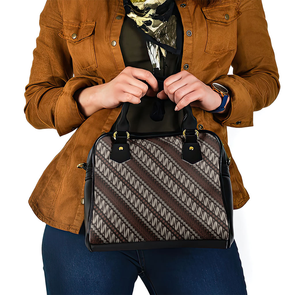 Yogyakarta Parang Batik Motifs Shoulder Handbag Indonesian Traditional Pattern