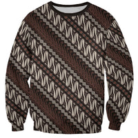 Yogyakarta Parang Batik Motifs Sweatshirt Indonesian Traditional Pattern