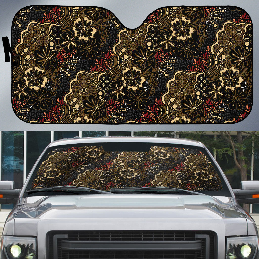 Batik Sekar Jagad Auto Sun Shade Indonesian Traditional Pattern