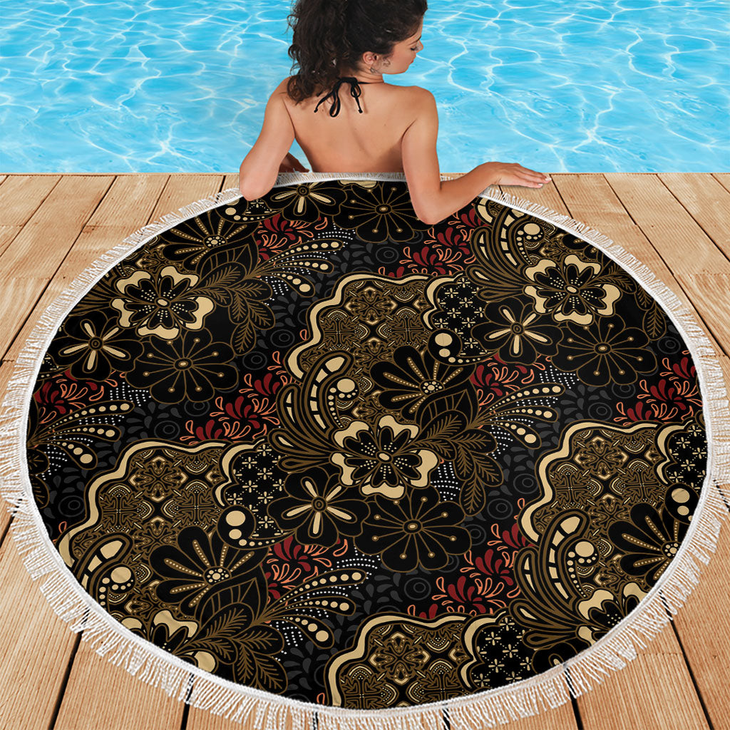 Batik Sekar Jagad Beach Blanket Indonesian Traditional Pattern