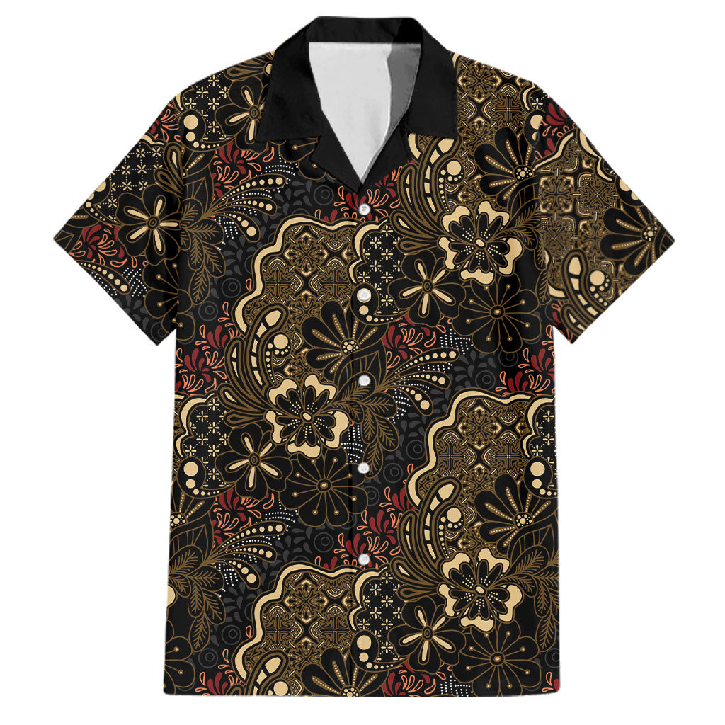 Batik Sekar Jagad Family Matching Mermaid Dress and Hawaiian Shirt Indonesian Traditional Pattern