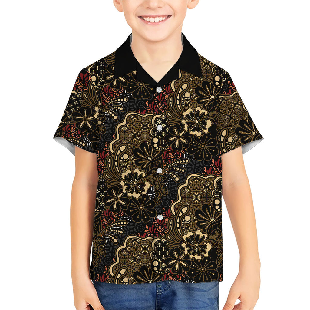Batik Sekar Jagad Family Matching Mermaid Dress and Hawaiian Shirt Indonesian Traditional Pattern