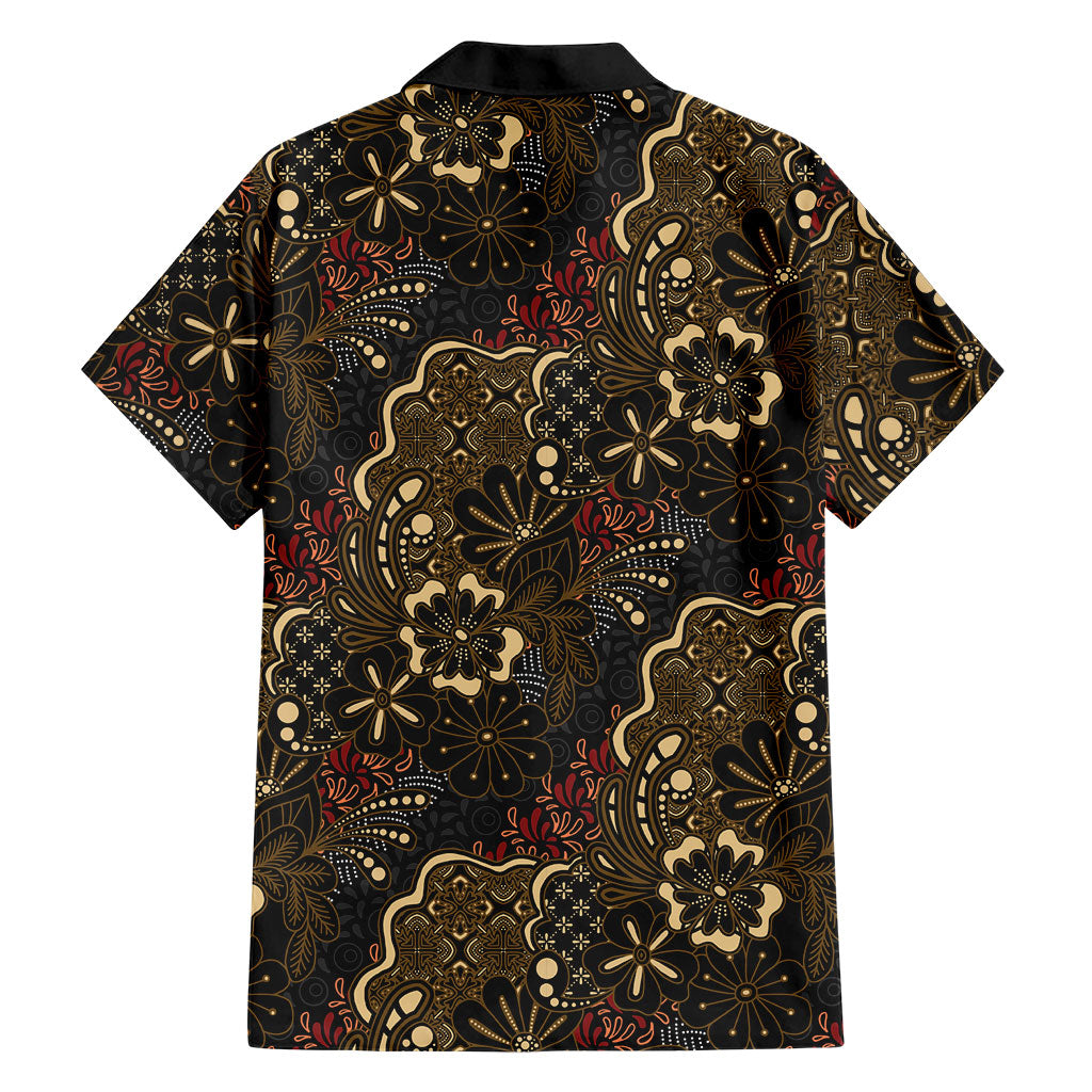 Batik Sekar Jagad Family Matching Off Shoulder Maxi Dress and Hawaiian Shirt Indonesian Traditional Pattern
