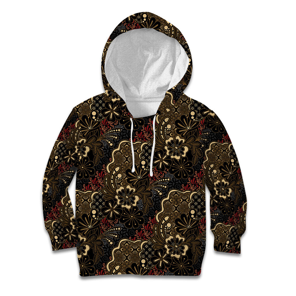 Batik Sekar Jagad Kid Hoodie Indonesian Traditional Pattern