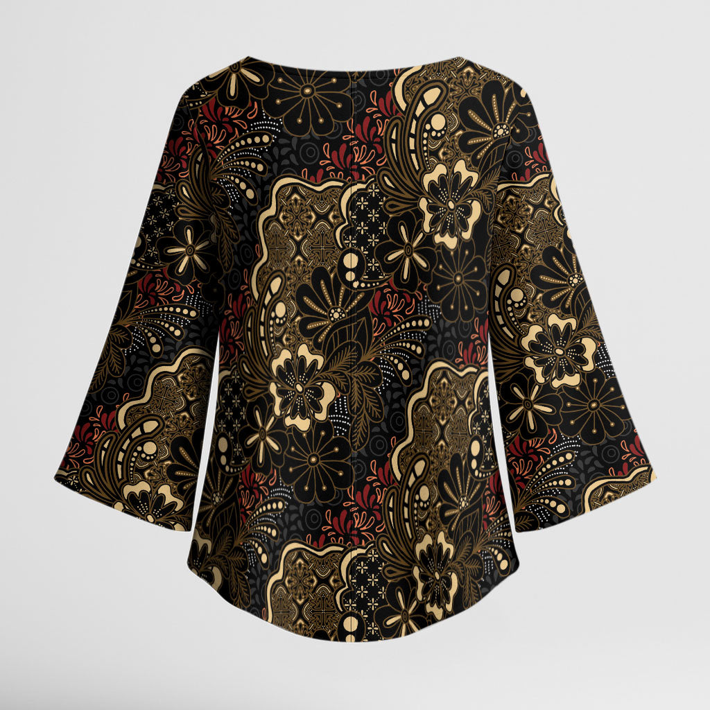 Batik Sekar Jagad Kimono Sleeve Blouse Indonesian Traditional Pattern