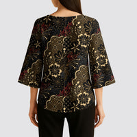 Batik Sekar Jagad Kimono Sleeve Blouse Indonesian Traditional Pattern