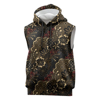 Batik Sekar Jagad Sleeveless Hoodie Indonesian Traditional Pattern