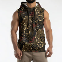Batik Sekar Jagad Sleeveless Hoodie Indonesian Traditional Pattern