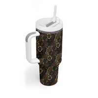 Batik Sekar Jagad Tumbler With Handle Indonesian Traditional Pattern