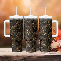 Batik Sekar Jagad Tumbler With Handle Indonesian Traditional Pattern