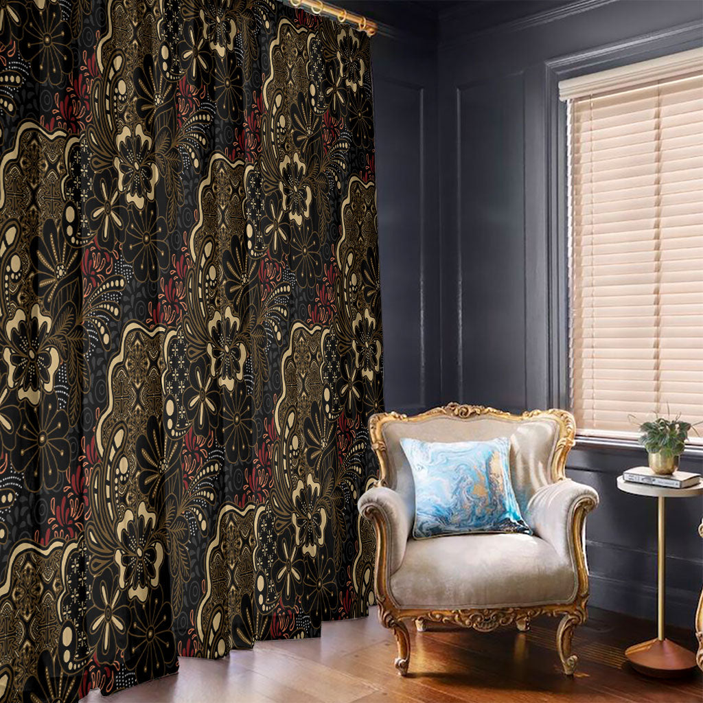 Batik Sekar Jagad Window Curtain Indonesian Traditional Pattern