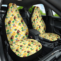 Hawaii Hula Girl Tropical Car Seat Cover Yellow Palaka
