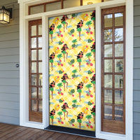 Hawaii Hula Girl Tropical Door Cover Yellow Palaka