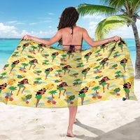 Hawaii Hula Girl Tropical Sarong Yellow Palaka