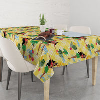 Hawaii Hula Girl Tropical Tablecloth Yellow Palaka