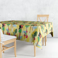 Hawaii Hula Girl Tropical Tablecloth Yellow Palaka