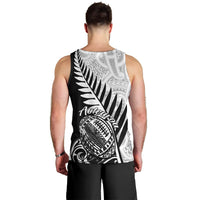 New Zealand Silver Fern Rugby Men Tank Top Aotearoa Maori Black Version LT01 - Polynesian Pride