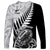 Custom New Zealand Silver Fern Rugby Long Sleeve Shirt Aotearoa Maori Black Version LT01 Unisex Black - Polynesian Pride