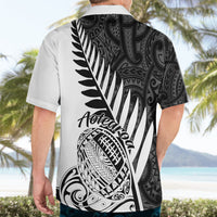 New Zealand Silver Fern Rugby Hawaiian Shirt Aotearoa Maori White Version LT01 - Polynesian Pride