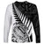 New Zealand Silver Fern Rugby Long Sleeve Shirt Aotearoa Maori White Version LT01 - Polynesian Pride