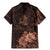 Bula Fiji Masi Family Matching Mermaid Dress and Hawaiian Shirt Fijian Tapa Vintage Dark Brown Version LT01 - Polynesian Pride