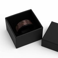 Bula Fiji Masi Spinner Ring Fijian Tapa Vintage Dark Brown Version - Polynesian Pride