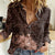 Bula Fiji Masi Women Casual Shirt Fijian Tapa Vintage Dark Brown Version LT01 Female Brown - Polynesian Pride