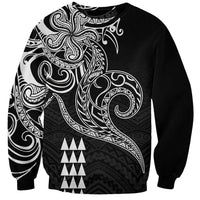 Hawaii Valentine Sweatshirt Kakau Polynesian Heart LT01 Unisex Black - Polynesian Pride