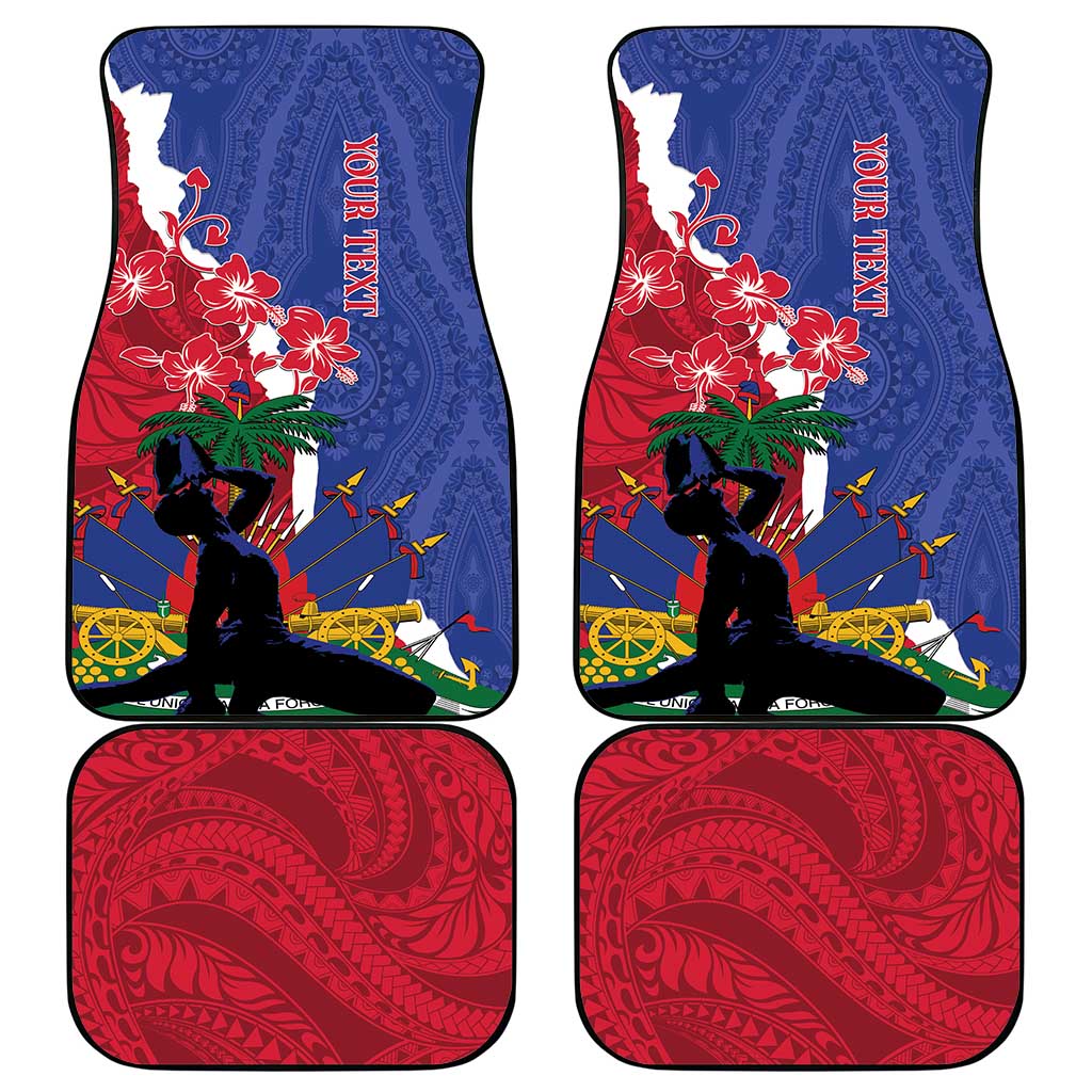 Haiti Le Marron Inconnu Car Mats Dashiki Mix Polynesian Pattern