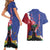 Personalised Haiti Le Marron Inconnu Couples Matching Short Sleeve Bodycon Dress and Hawaiian Shirt Dashiki Mix Polynesian Pattern