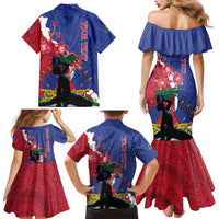 Personalised Haiti Le Marron Inconnu Family Matching Mermaid Dress and Hawaiian Shirt Dashiki Mix Polynesian Pattern