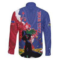 Personalised Haiti Le Marron Inconnu Family Matching Mermaid Dress and Hawaiian Shirt Dashiki Mix Polynesian Pattern