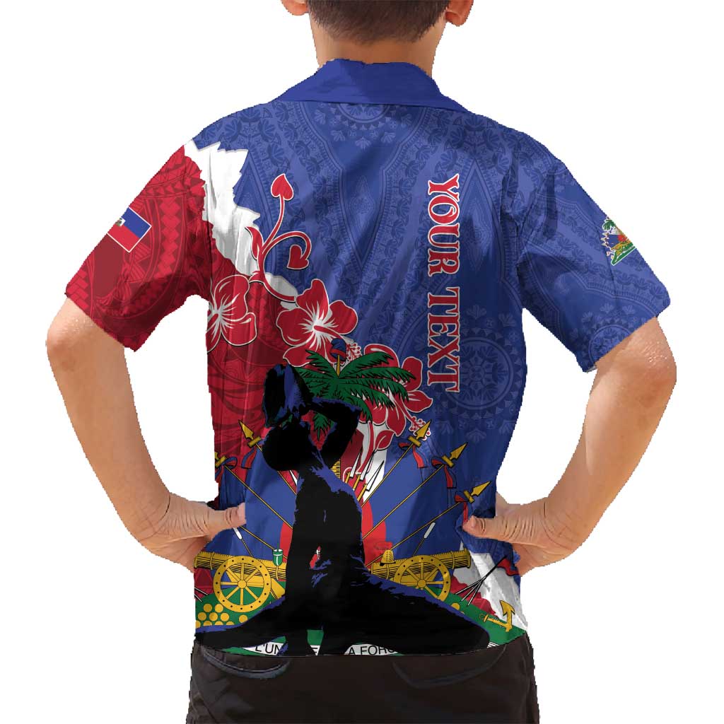 Personalised Haiti Le Marron Inconnu Family Matching Off Shoulder Short Dress and Hawaiian Shirt Dashiki Mix Polynesian Pattern LT01 - Polynesian Pride
