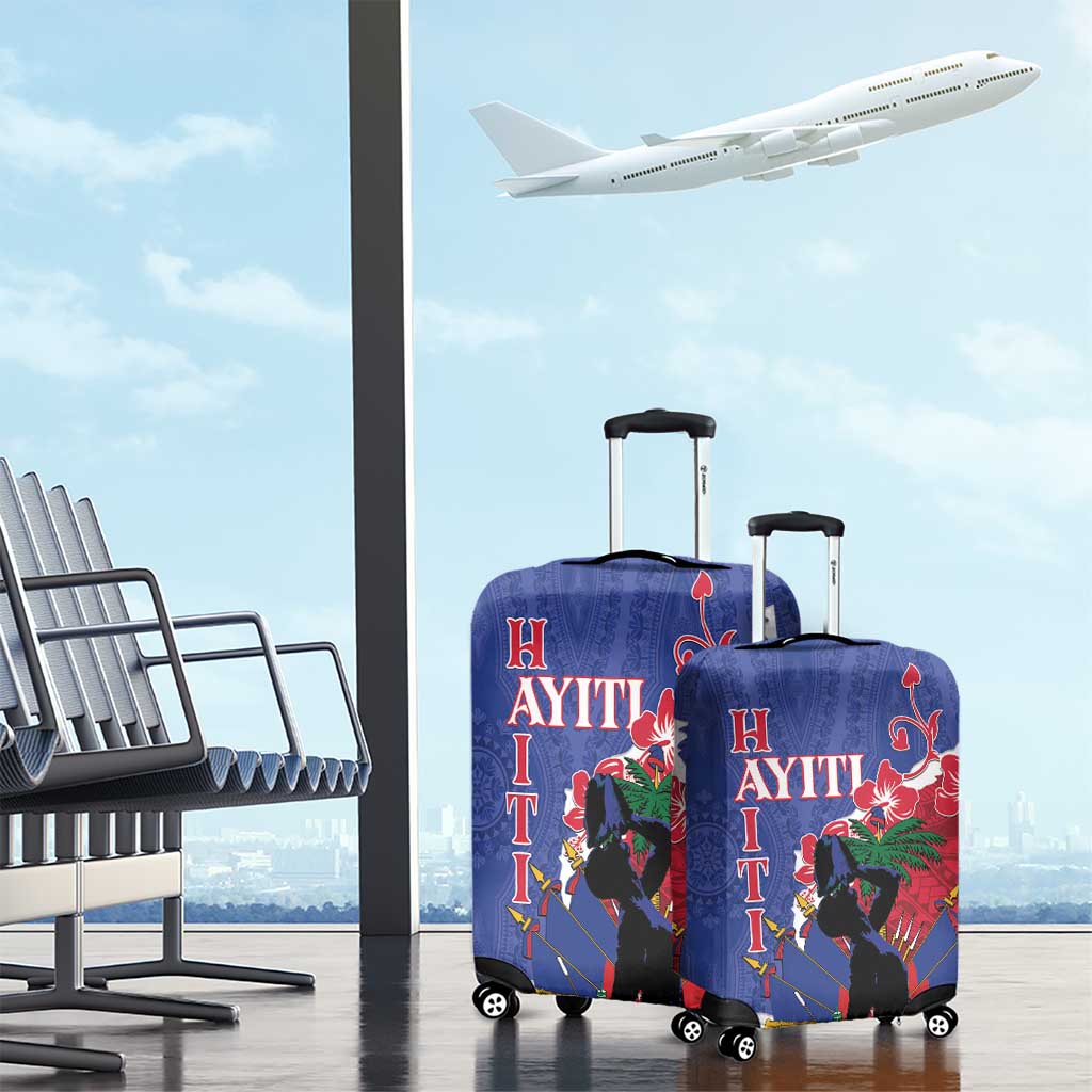 Haiti Le Marron Inconnu Luggage Cover Dashiki Mix Polynesian Pattern