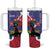 Personalised Haiti Le Marron Inconnu Tumbler With Handle Dashiki Mix Polynesian Pattern