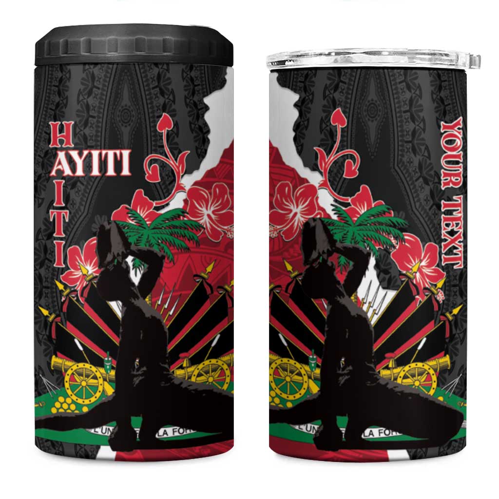Personalised Ayiti Neg Marron 4 in 1 Can Cooler Tumbler Dashiki Mix Polynesian Pattern