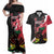 Personalised Ayiti Neg Marron Couples Matching Off Shoulder Maxi Dress and Hawaiian Shirt Dashiki Mix Polynesian Pattern