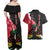 Personalised Ayiti Neg Marron Couples Matching Off Shoulder Maxi Dress and Hawaiian Shirt Dashiki Mix Polynesian Pattern