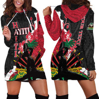 Personalised Ayiti Neg Marron Hoodie Dress Dashiki Mix Polynesian Pattern