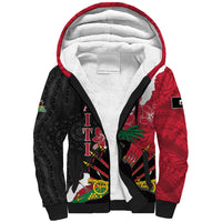 Personalised Ayiti Neg Marron Sherpa Hoodie Dashiki Mix Polynesian Pattern