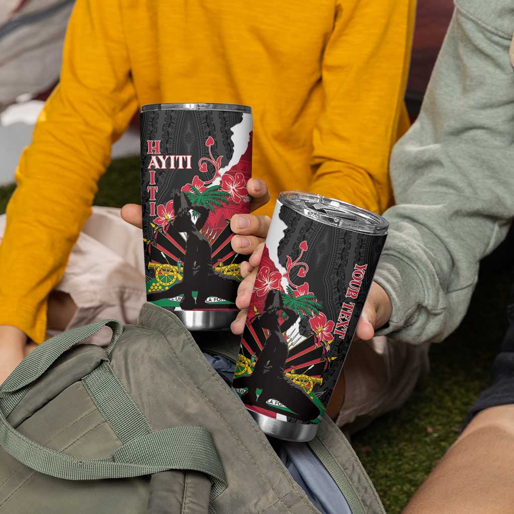 Personalised Ayiti Neg Marron Tumbler Cup Dashiki Mix Polynesian Pattern