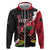 Personalised Ayiti Neg Marron Zip Hoodie Dashiki Mix Polynesian Pattern