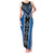 Blue Niho Taniwha Mix Poutama Family Matching Tank Maxi Dress and Hawaiian Shirt Unique Taniko Aotearoa