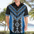 Blue Niho Taniwha Mix Poutama Hawaiian Shirt Unique Taniko Aotearoa